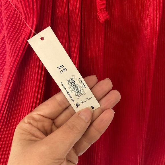 No Boundaries Bold Red Sleeveless corduroy blend XXL! NWT! - Picture 4 of 4